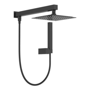 Ducha Preta Quadrada Inox 25x25 Desviador Chuveirinho Aquecimento A Gás Área Externo Creatore Metais Ducha Preta Quadrada Inox 25x25 Desviador Chuveirinho Aquecimento A Gás Área Externo Creatore Metais